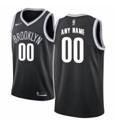 Men's Brooklyn Nets Nike Black Swingman Custom Jersey - Icon Edition