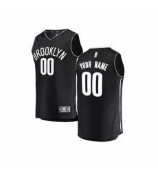 Youth Brooklyn Nets Fanatics Branded Black Fast Break Custom Replica Jersey - Icon Edition