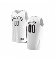 Youth Brooklyn Nets Fanatics Branded White Fast Break Custom Replica Jersey - Association Edition