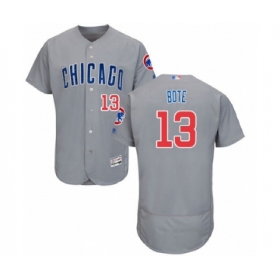 Men's Chicago Cubs #13 David Bote Grey Road Flex Base Authentic Collection Baseball Player Jersey Men's Chicago Cubs #13 David Bote Grey Road Flex Base Authentic Collection Baseball Player Jersey
