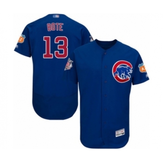 Men's Chicago Cubs #13 David Bote Royal Blue Alternate Flex Base Authentic Collection Baseball Player Jersey Men's Chicago Cubs #13 David Bote Royal Blue Alternate Flex Base Authentic Collection Baseball Player Jersey