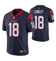 Houston Texans #18 Chris Conley Navy Vapor Untouchable Limited Stitched Jersey