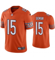 Chicago Bears #15 Trevor Siemian Orange Vapor untouchable Limited Stitched Jersey