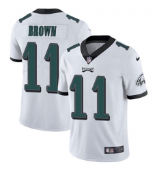 Men's Nike Philadelphia Eagles #11 A.J. Brown White Stitched NFL Vapor Untouchable Limited Jersey