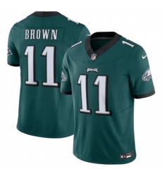 Men's Philadelphia Eagles #11 A.J. Brown Nike Midnight Green Vapor F.U.S.E. Limited Jersey