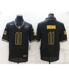 Philadelphia Eagles #11 A. J. Brown 2020 Black Gold Salute To Service Limited Stitched NFL Jersey