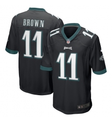 Philadelphia Eagles #11 A. J. Brown Game Black Football Jersey