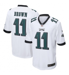 Philadelphia Eagles #11 A. J. Brown Game White Football Jersey