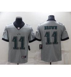 Philadelphia Eagles #11 A. J. Brown Gray Vapor Untouchable Limited Stitched Jersey