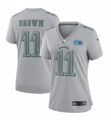 Philadelphia Philadelphia Eagles #11 A.J. Brown Nike Super Bowl LVII Patch Atmosphere Fashion Game Jersey - Gray