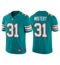 Miami Dolphins #31 Raheem Mostert Aqua Color Rush Limited Stitched Football Jersey