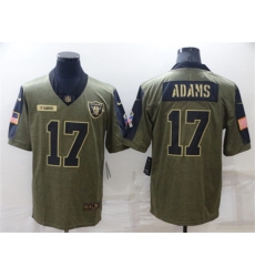Las Vegas Raiders #17 Davante Adams Olive Salute To Service Limited Stitched Jersey