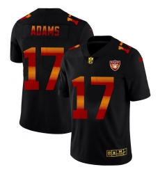 Men's Las Vegas Raiders #17 Davante Adams Black Nike Red Orange Stripe Vapor Limited NFL Jersey