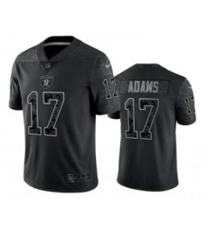 Men's Las Vegas Raiders #17 Davante Adams Black Reflective Limited Stitched Football Jersey Men's Las Vegas Raiders #17 Davante Adams Black Reflective Limited Stitched Football Jersey