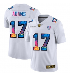 Men's Las Vegas Raiders #17 Davante Adams White Nike Multi-Color 2020 NFL Crucial Catch Limited NFL Jersey