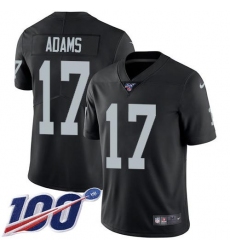 Men's Nike Las Vegas Raiders #17 Davante Adams Black Team Color Stitched NFL 100th Season Vapor Untouchable Limited Jersey