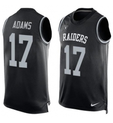 Men's Nike Las Vegas Raiders #17 Davante Adams Black Team Color Stitched NFL Limited Tank Top Jersey