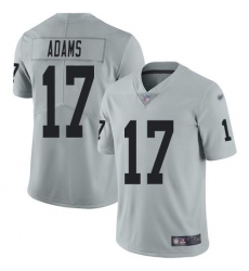Men's Nike Las Vegas Raiders #17 Davante Adams Silver Stitched NFL Limited Inverted Legend Jersey