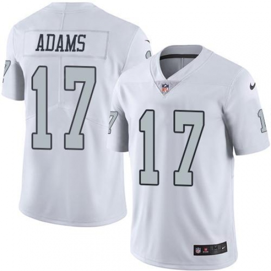 Men's Nike Las Vegas Raiders #17 Davante Adams White Stitched NFL Limited Rush Jersey Men's Nike Las Vegas Raiders #17 Davante Adams White Stitched NFL Limited Rush Jersey
