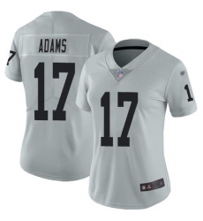 Women's Nike Las Vegas Raiders #17 Davante Adams Silver Stitched NFL Limited Inverted Legend Jersey
