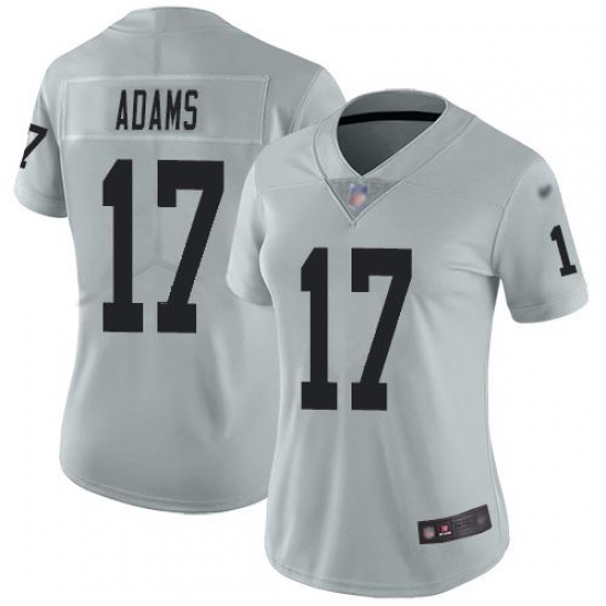 Women's Nike Las Vegas Raiders #17 Davante Adams Silver Stitched NFL Limited Inverted Legend Jersey Women's Nike Las Vegas Raiders #17 Davante Adams Silver Stitched NFL Limited Inverted Legend Jersey