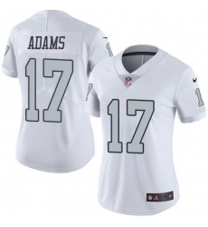 Women's Nike Las Vegas Raiders #17 Davante Adams White Stitched NFL Limited Rush Jersey