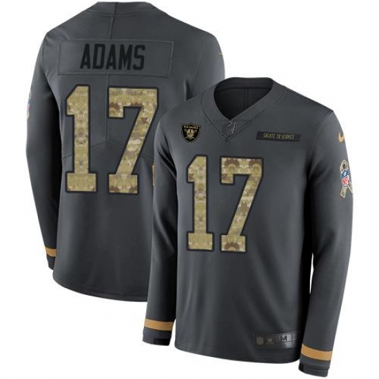 Youth Nike Las Vegas Raiders #17 Davante Adams Anthracite Salute To Service Stitched NFL Limited Therma Long Sleeve Jersey Youth Nike Las Vegas Raiders #17 Davante Adams Anthracite Salute To Service Stitched NFL Limited Therma Long Sleeve Jersey