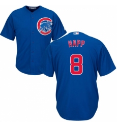 Men's Majestic Chicago Cubs #8 Ian Happ Replica Royal Blue Alternate Cool Base MLB Jersey