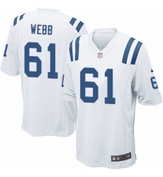 Men's Nike Indianapolis Colts #61 JMarcus Webb Game White NFL Jersey