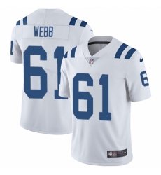 Men's Nike Indianapolis Colts #61 JMarcus Webb White Vapor Untouchable Limited Player NFL Jersey