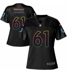 Women's Nike Indianapolis Colts #61 JMarcus Webb Game Black Fashion NFL Jersey