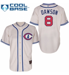 Men's Majestic Chicago Cubs #8 Andre Dawson Replica Cream 1929 Turn Back The Clock MLB Jersey