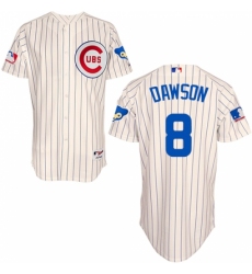 Men's Majestic Chicago Cubs #8 Andre Dawson Replica Cream 1969 Turn Back The Clock MLB Jersey