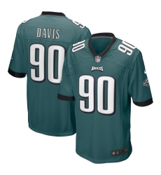 Philadelphia Eagles #90 Jordan Davis Game Green Football Jersey