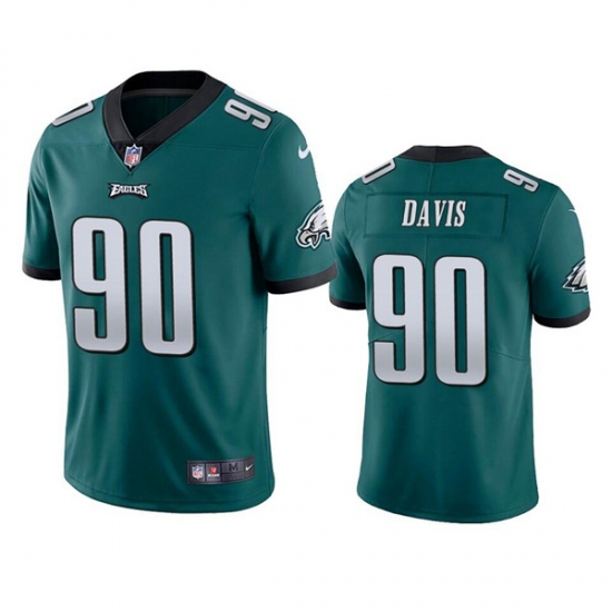 Philadelphia Eagles #90 Jordan Davis Green Vapor Untouchable Limited Stitched Jersey