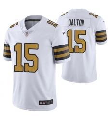 New Orleans Saints #15 Andy Dalton White Color Rush Stitched Jersey