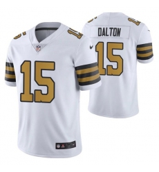 New Orleans Saints #15 Andy Dalton White Color Rush Stitched Jersey