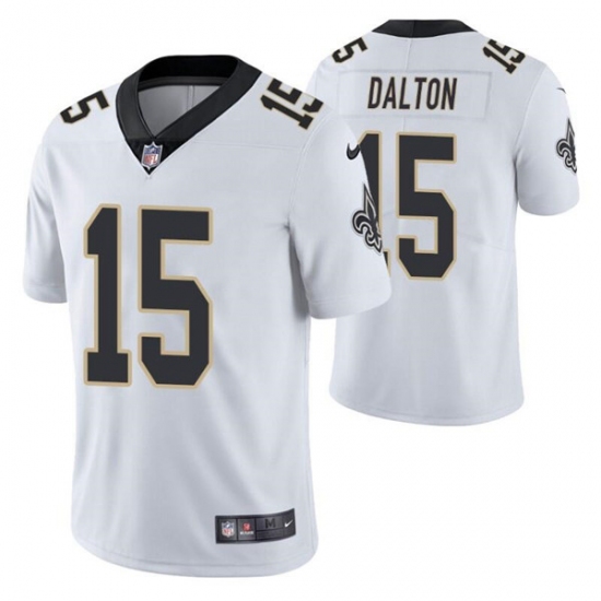 New Orleans Saints #15 Andy Dalton White Vapor Limited Stitched Jersey