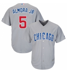 Youth Majestic Chicago Cubs #5 Albert Almora Jr Replica Grey Road Cool Base MLB Jersey