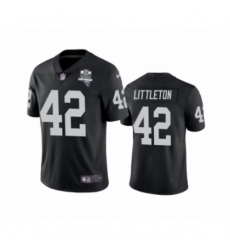 Men's Oakland Raiders #42 Cory Littleton Black 2020 Inaugural Season Vapor Limited Jersey