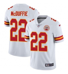 Men's Nike Kansas City Chiefs #22 Trent McDuffie White Stitched NFL Vapor Untouchable Limited Jersey