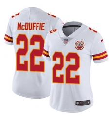 Women's Nike Kansas City Chiefs #22 Trent McDuffie White Stitched NFL Vapor Untouchable Limited Jersey