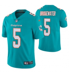 Miami Dolphins #5 Teddy Bridgewater Aqua Vapor Untouchable Limited Stitched Football Jersey