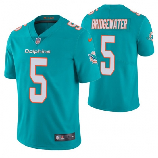 Miami Dolphins #5 Teddy Bridgewater Aqua Vapor Untouchable Limited Stitched Football Jersey