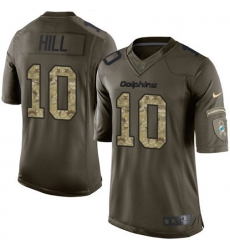 Men's Nike Miami Dolphins #10 Tyreek Hill Green Stitched NFL Limited 2015 Salute to Service Jersey