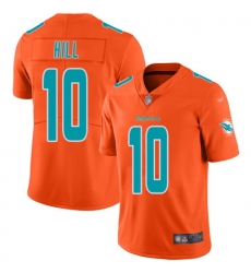 Youth Nike Miami Dolphins #10 Tyreek Hill Orange Stitched NFL Limited Inverted Legend Jersey