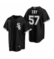 Men's Nike Chicago White Sox #57 Jace Fry Black Alternate Stitched Baseball Jersey Men's Nike Chicago White Sox #57 Jace Fry Black Alternate Stitched Baseball Jersey