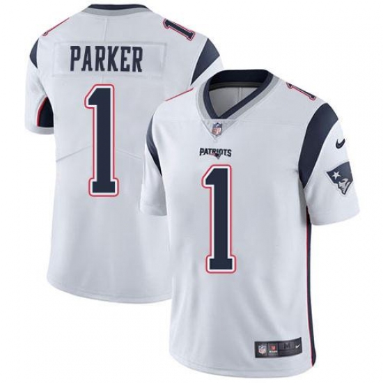 Youth Nike New England Patriots #1 DeVante Parker White Stitched NFL Vapor Untouchable Limited Jersey Youth Nike New England Patriots #1 DeVante Parker White Stitched NFL Vapor Untouchable Limited Jersey