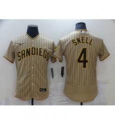 Men's Nike San Diego Padres #4 Blake Snell Brown Collection Baseball Jersey