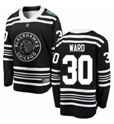 Men's Chicago Blackhawks #30 Cam Ward Black 2019 Winter Classic Fanatics Branded Breakaway NHL Jersey